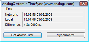 Syncronization dialog