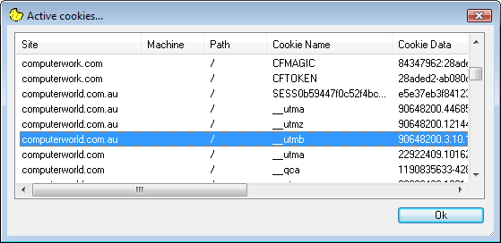 Cookie browser