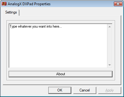 Main dialog