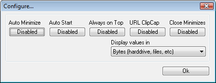 Configuration dialog